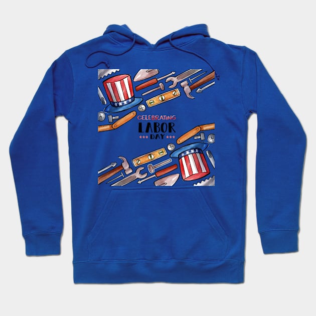 Labor Day Celebration Hoodie by Mako Design 